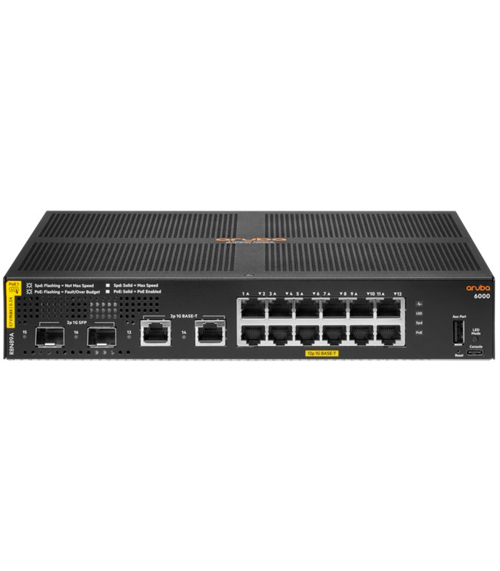 switch aruba 6000 12g classe 4 poe 2g/2sfp 139 w (r8n89a) switch aruba 6000 12g classe 4 poe 2g/2sfp 139 w (r8n89a)