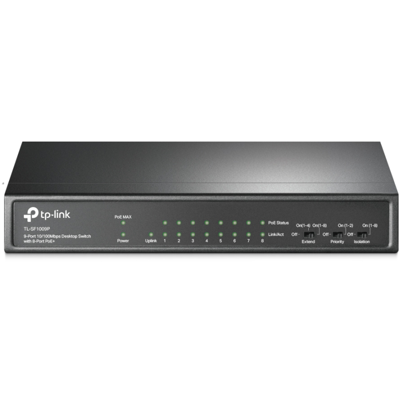 switch de bureau tp link 9 ports 10/100 mbps avec poe+ 8 ports (tl sf1009p) switch de bureau tp link 9 ports 10/100 mbps avec poe+ 8 ports (tl sf1009p)